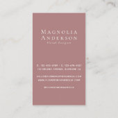 ワイルドフラワーズデュスキーピンクフローリスト 名刺 (裏面)