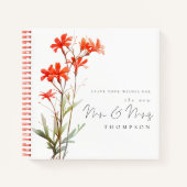 ワイルドフラワーズニューミセス・ネーム結婚ズ・ゲストブック ノートブック (正面)