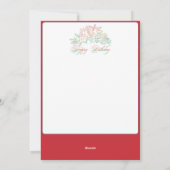 ワイルドフラワーズハッピーバースデーカード シーズンカード (裏面)