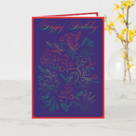 ワイルドフラワーズハッピーバースデー カード