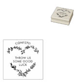 ワイルドフラワーズハートトス花びら結婚ズ引用文 ラバースタンプ (押印)