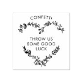 ワイルドフラワーズハートトス花びら結婚ズ引用文 ラバースタンプ (インプリント)