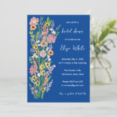 ワイルドフラワーズハ絵を描ンドサットカスタムブライダルシャワー 招待状 (スタンド正面)