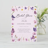 ワイルドフラワーズバタフライボウガーデンブライダルシャワー 招待状 (スタンド正面)