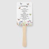 ワイルドフラワーズバタフライ結婚式 プログラム式 ハンドファン (裏面)