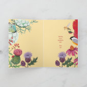 ワイルドフラワーズバード誕生日 カード (内部)