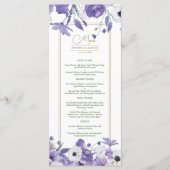 ワイルドフラワーズパープル結婚のメニュー メニュー (正面)