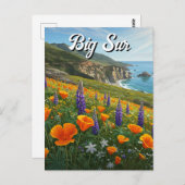 ワイルドフラワーズビッグシュルカリフォルニアトラベル ポストカード (正面/裏面)