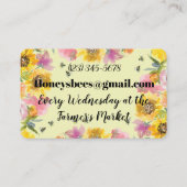 ワイルドフラワーズビーズカントリースタイルハニーベンダー 名刺 (裏面)