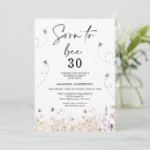 ワイルドフラワーズビーズマーンへ30誕生日 招待状 (スタンド正面)