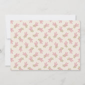 ワイルドフラワーズピンクフローラスイートベビーガール誕生 案内状 (裏面)