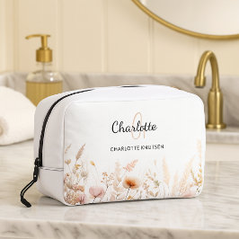 ワイルドフラワーズピンクベージュモノグラム名 ドップキット