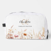ワイルドフラワーズピンクベージュモノグラム名 ドップキット (正面)