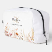 ワイルドフラワーズピンクベージュモノグラム名 ドップキット (右コーナー)