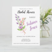 ワイルドフラワーズピンクリボンブーケブライダルシャワー 招待状 (スタンド正面)