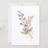 ワイルドフラワーズピンクリボンブーケブライダルシャワー 招待状 (裏面)