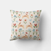 ワイルドフラワーズフォークアート クッション (裏面)