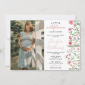 ワイルドフラワーズフローラの赤ちゃんシャワー写真の招待状 招待状 (正面)