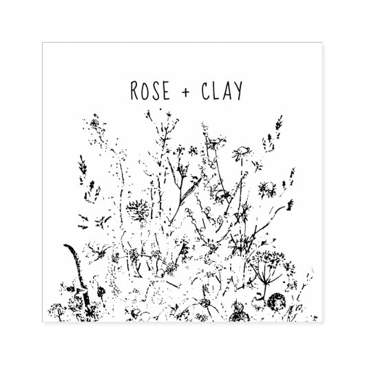 ワイルドフラワーズフローラアーパーソナライズされたト ラバースタンプ (インプリント)