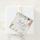 ワイルドフラワーズフローラサンキューメッセージウェディングパーティー フェイバータグ (インサイチュ)