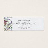 ワイルドフラワーズフローラブライダルシャワーデイトナイトカード (正面)