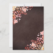 ワイルドフラワーズフローラベイビーシャワー/散水チョークボード 招待状 (裏面)