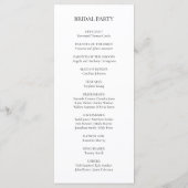 ワイルドフラワーズフローララベンダーパープルバイオレットの儀式 プログラム (裏面)