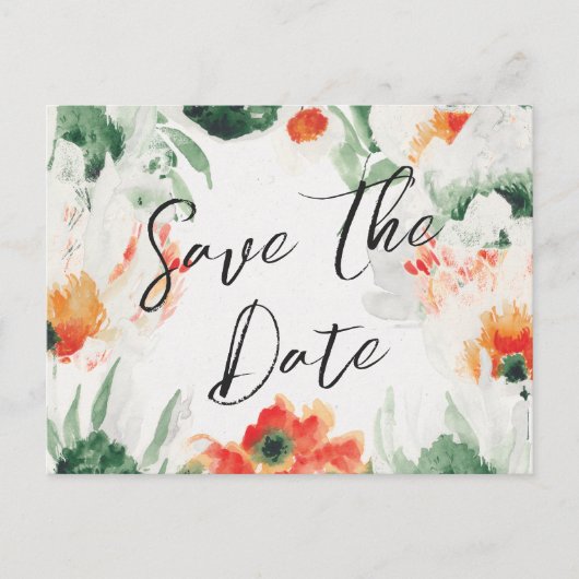 ワイルドフラワーズフローラ写真Save the Date 案内ポストカード (正面)