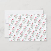 ワイルドフラワーズフローラ水彩結婚式RSVPカード 出欠カード (裏面)