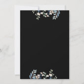 ワイルドフラワーズフローラ白黒結婚ズ セーブザデート (裏面)