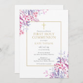 ワイルドフラワーズフローラ聖餐式 招待状 (正面/裏面)