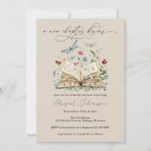 ワイルドフラワーズブックニューチャプター開始ブライダルシャワー 招待状 (正面)