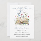 ワイルドフラワーズブックニューチャプター開始ブライダルシャワー 招待状 (正面)