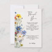 ワイルドフラワーズブライダルシャワーありがとう サンキューカード (正面)