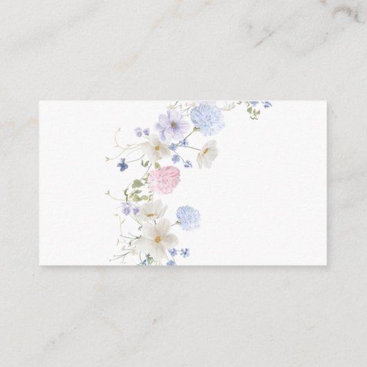 ワイルドフラワーズブライダルシャワーいくつゲームを推測 エンクロージャーカード (裏面)