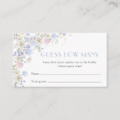 ワイルドフラワーズブライダルシャワーいくつゲームを推測 エンクロージャーカード (正面)