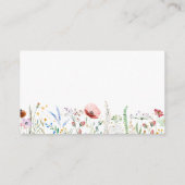 ワイルドフラワーズブライダルシャワーいくつゲームを推測 エンクロージャーカード (裏面)