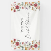 ワイルドフラワーズブライダルシャワーへようこそ 横断幕 (縦)