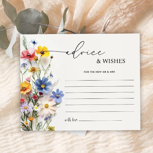 ワイルドフラワーズブライダルシャワーアドバイスとウィッシュ