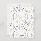 ワイルドフラワーズブライダルシャワーサンキューカード シーズンカード (裏面)