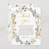 ワイルドフラワーズブライダルシャワーサンキューカード シーズンカード (正面/裏面)