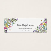 ワイルドフラワーズブライダルシャワーデイトナイトアイディアカード (正面)