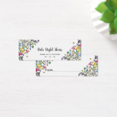 ワイルドフラワーズブライダルシャワーデイトナイトアイディアカード (デスク)