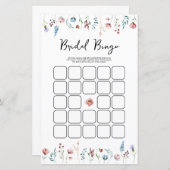 ワイルドフラワーズブライダルシャワービンゴゲーム (正面/裏面)