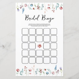 ワイルドフラワーズブライダルシャワービンゴゲーム