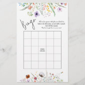 ワイルドフラワーズブライダルシャワービンゴゲーム (正面)