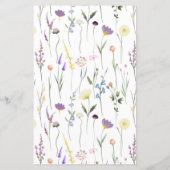 ワイルドフラワーズブライダルシャワービンゴゲーム (裏面)