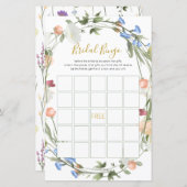 ワイルドフラワーズブライダルシャワービンゴゲーム (正面/裏面)