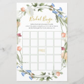 ワイルドフラワーズブライダルシャワービンゴゲーム (正面)