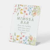 ワイルドフラワーズブライダルシャワーミモサ徴候 台座サイン (正面)